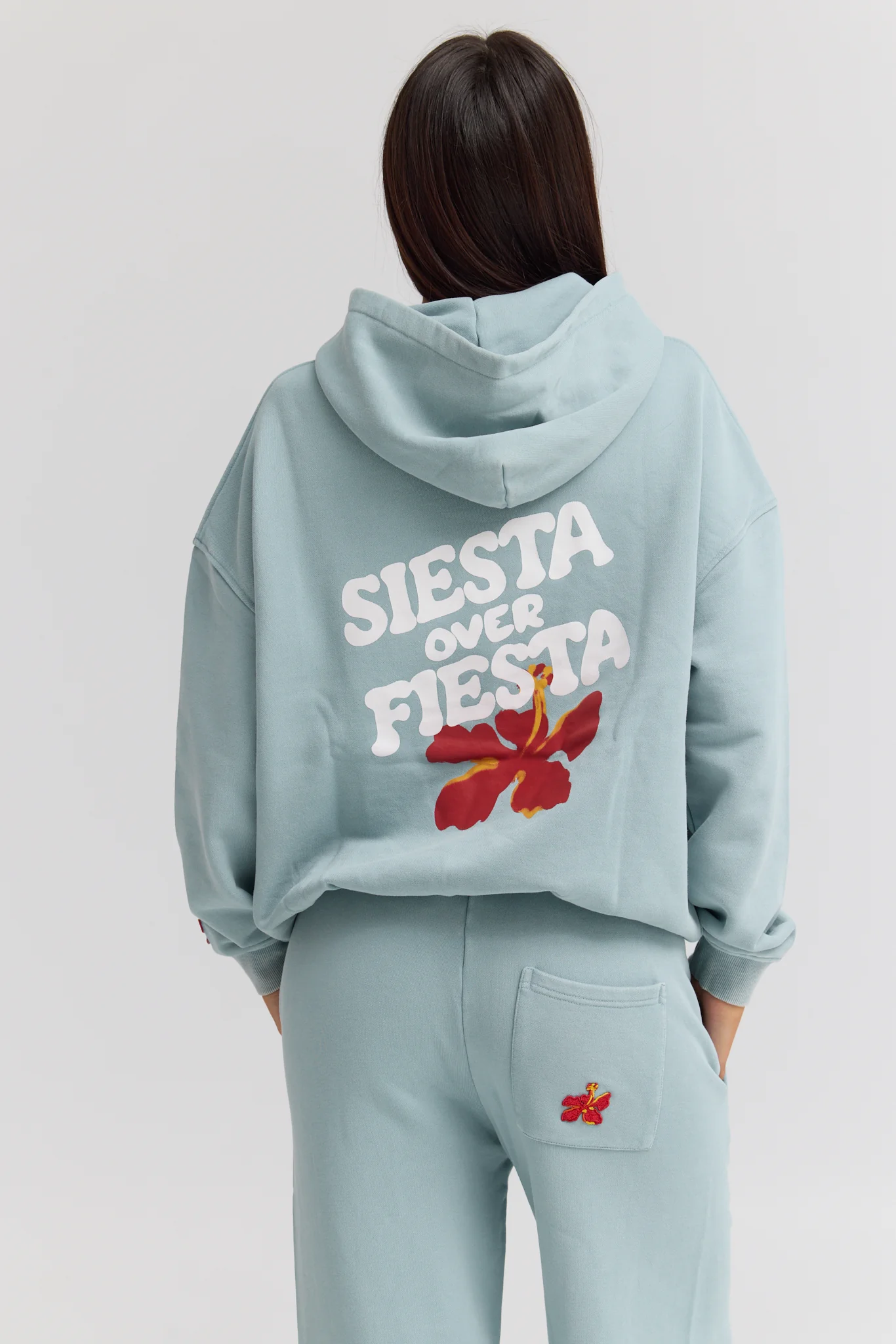 Siesta Over Fiesta Hoodie - Vintage Blue - Image 5