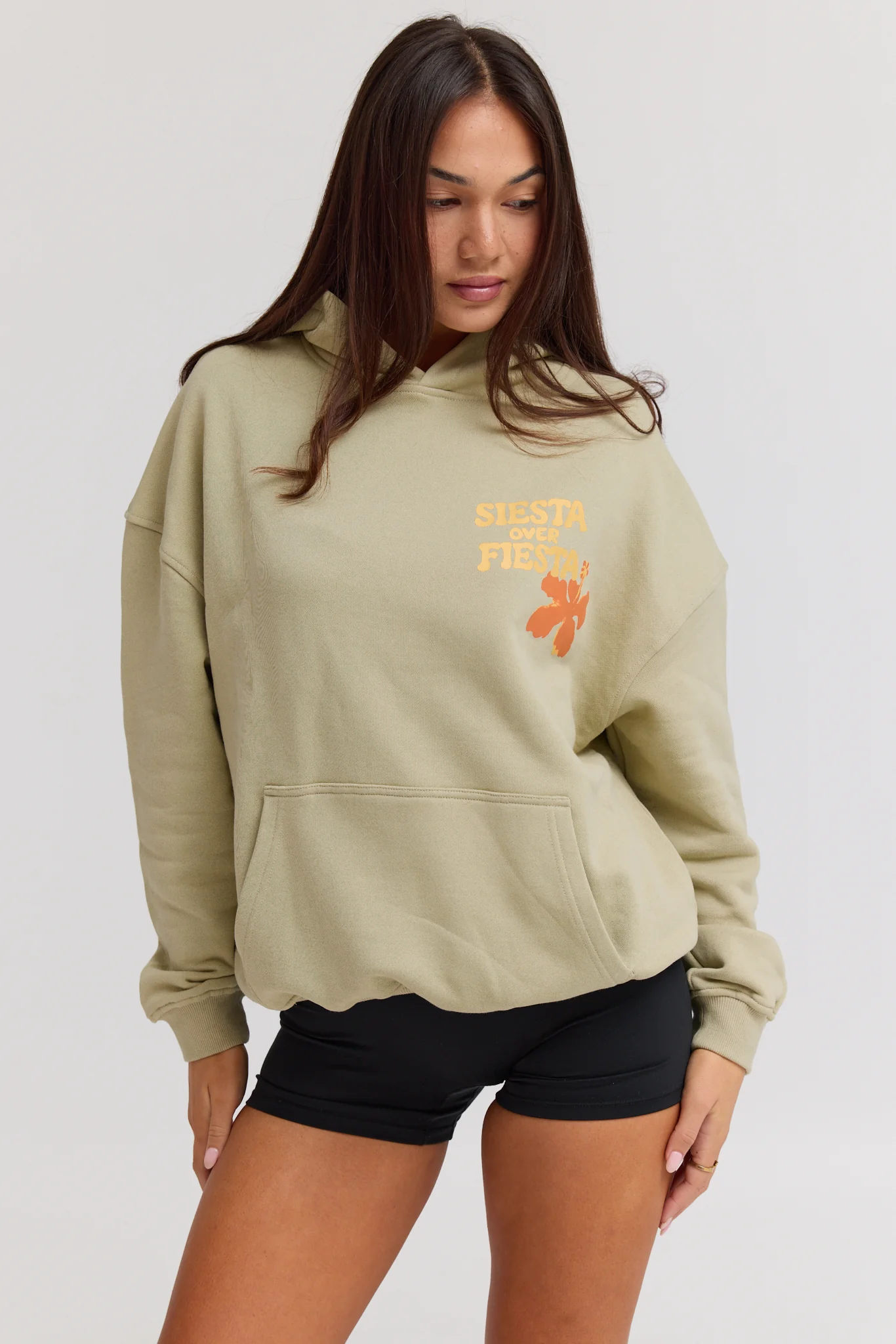 Siesta Over Fiesta Hoodie - Khaki - Image 4